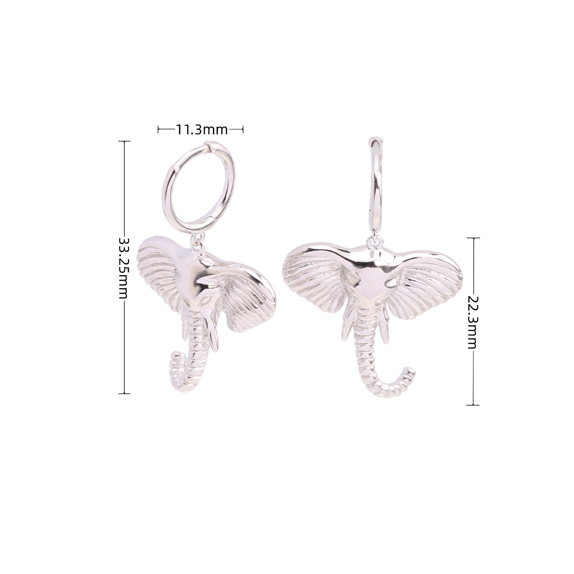 1 Pair Simple Style Solid Color Plating Sterling Silver Gold Plated Drop Earrings display picture 1