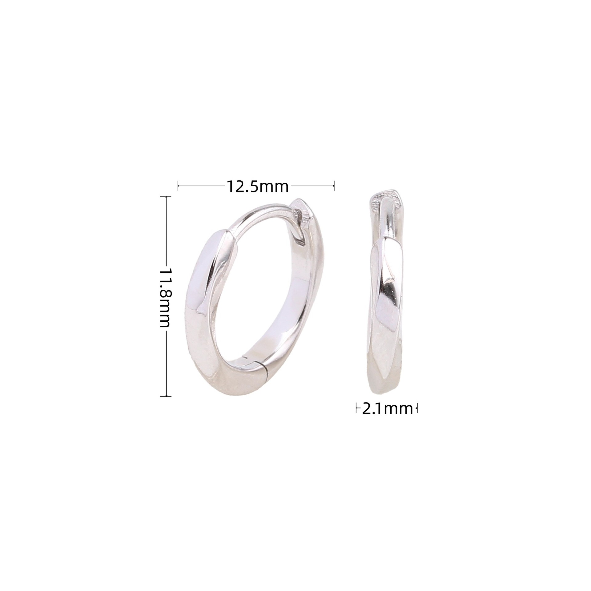 1 Paar Einfacher Stil Einfarbig Überzug Sterling Silber Vergoldet Ohrringe display picture 4