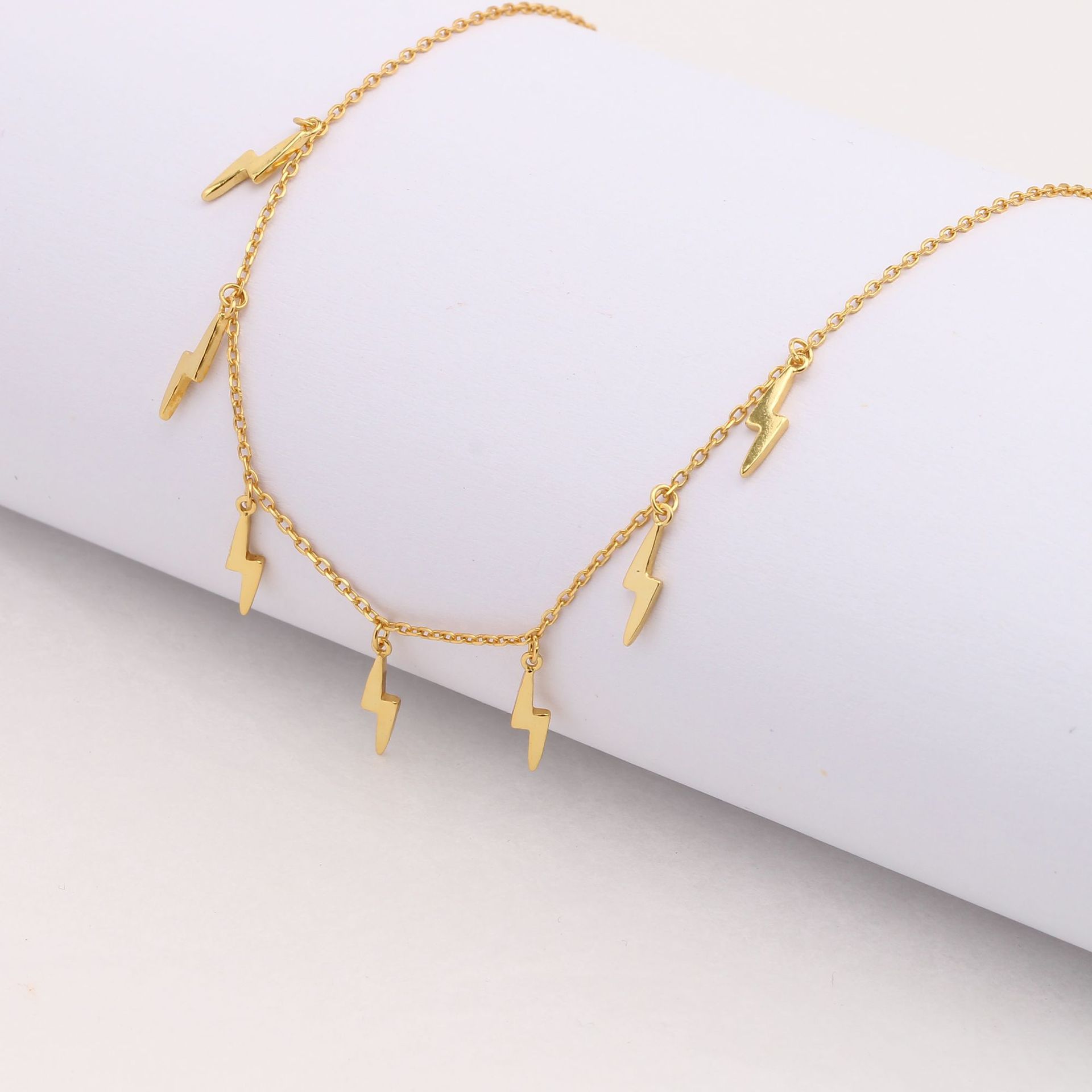 Einfacher Stil Einfarbig Sterling Silber Überzug Vergoldet Halskette display picture 3