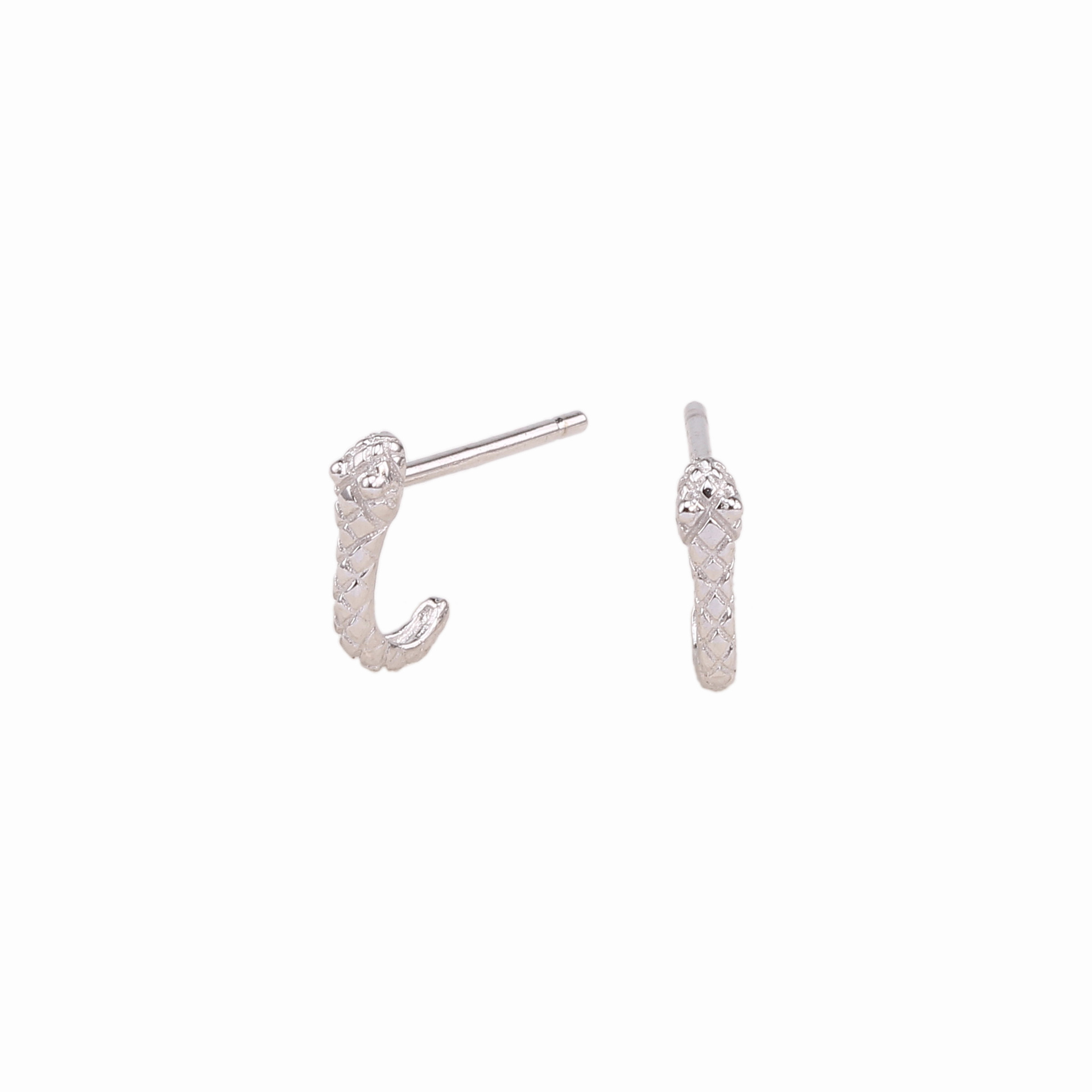 1 Pair Simple Style Snake Plating Sterling Silver Gold Plated Ear Studs display picture 3