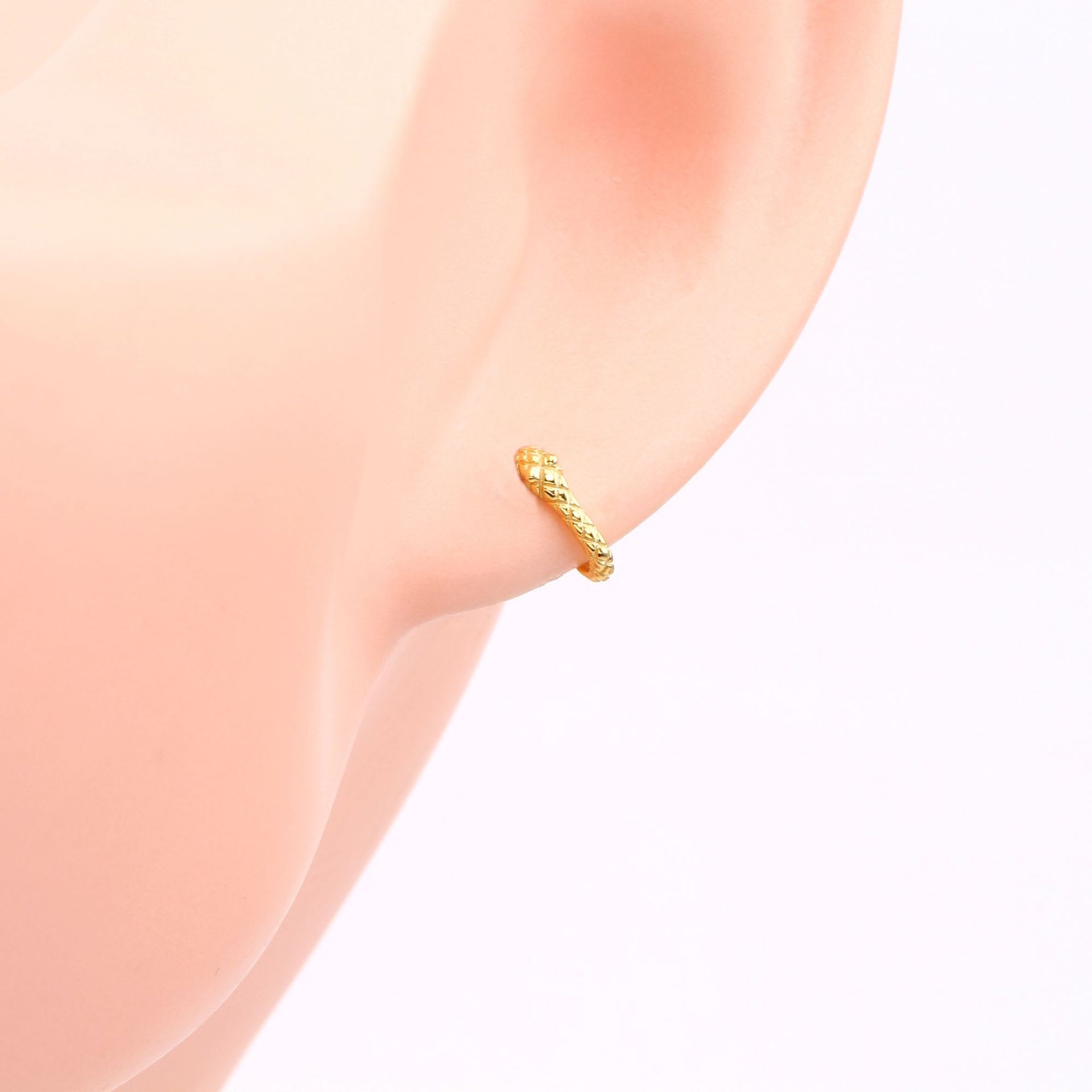 1 Pair Simple Style Snake Plating Sterling Silver Gold Plated Ear Studs display picture 9