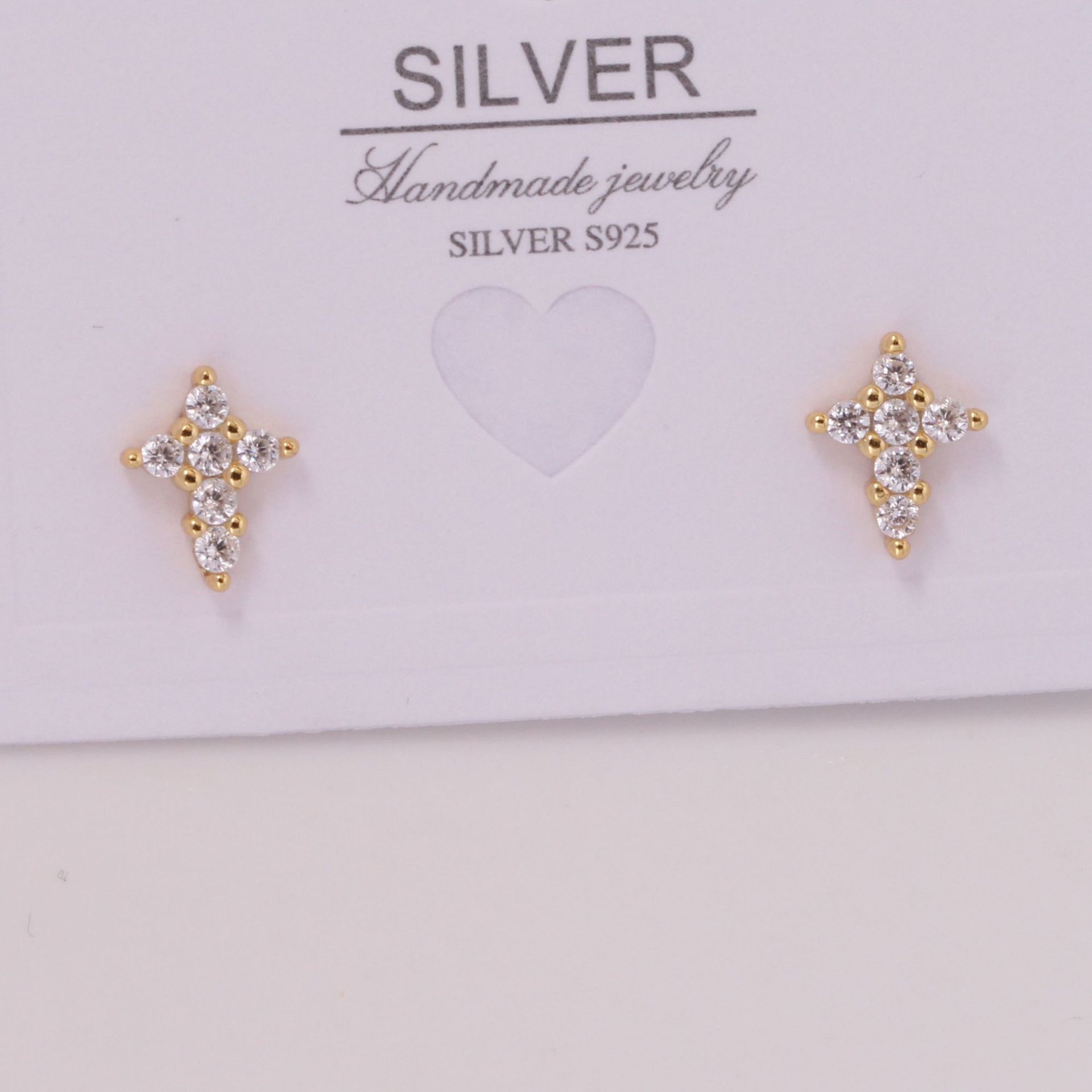 1 Pair Simple Style Classic Style Solid Color Inlay Sterling Silver Zircon Ear Studs display picture 7