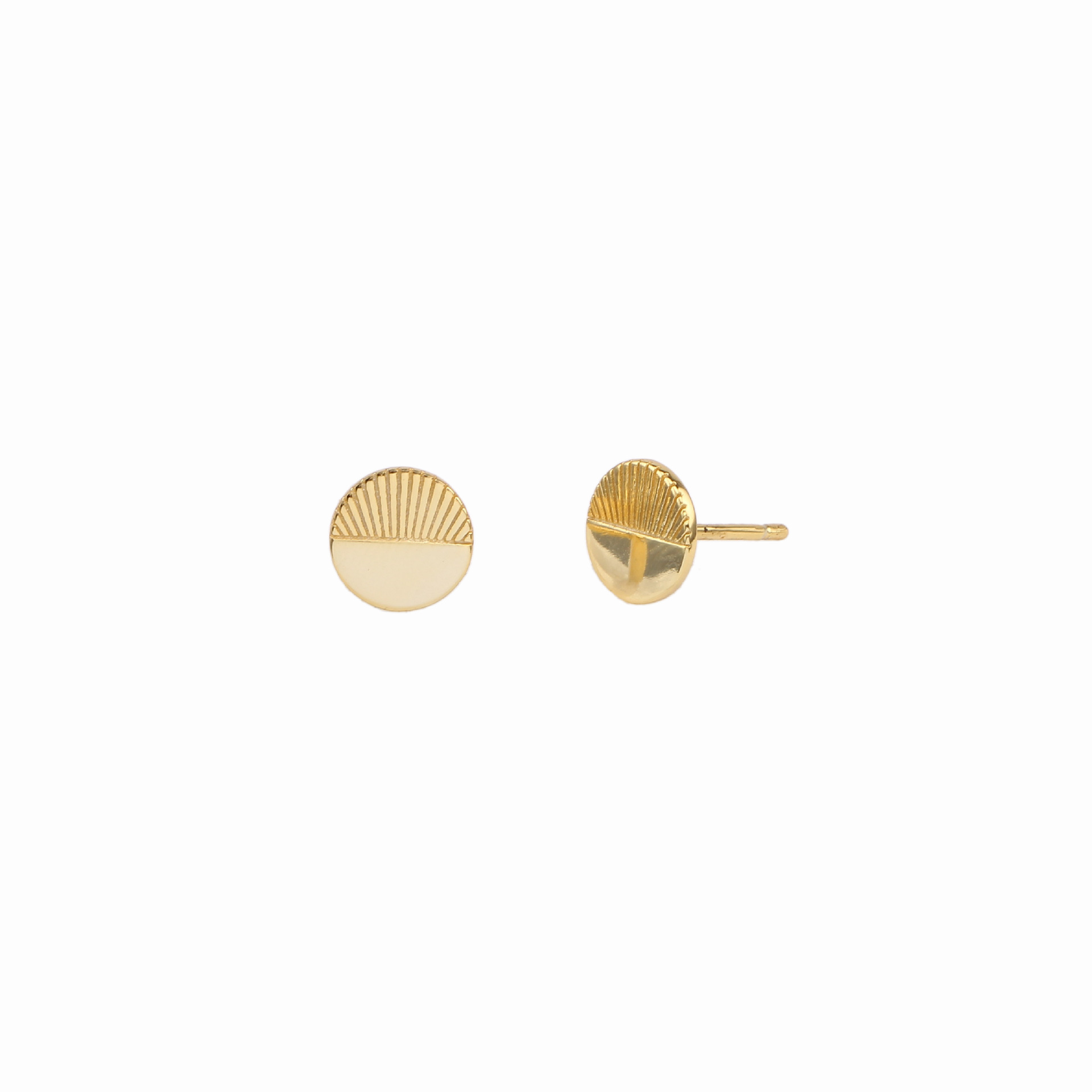 1 Pair Simple Style Round Plating Sterling Silver Ear Studs display picture 3