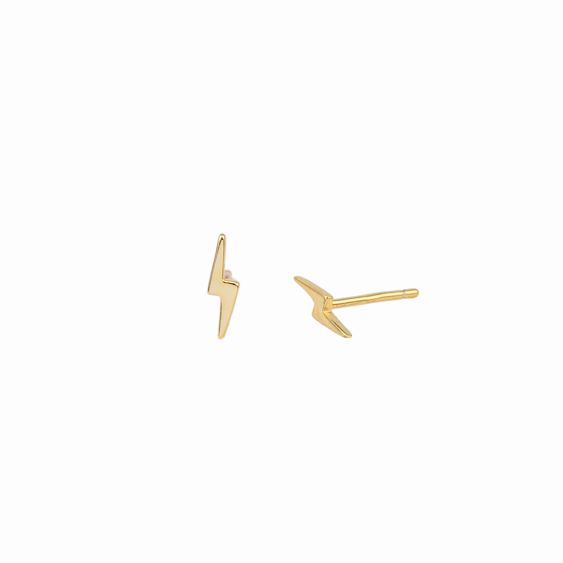 1 Pair Simple Style Lightning Irregular Plating Sterling Silver Ear Studs display picture 3