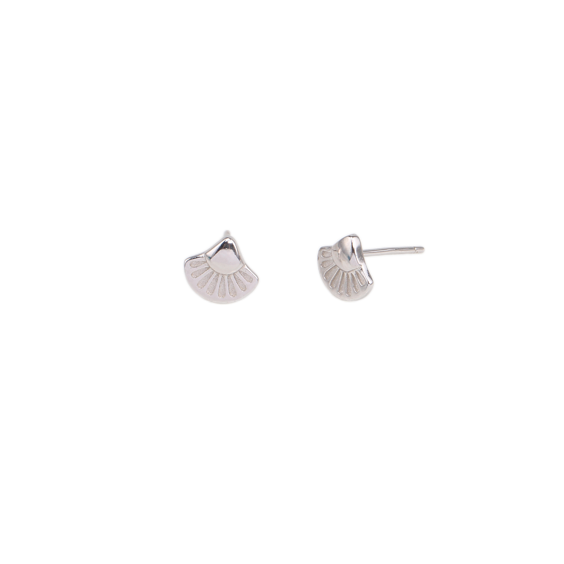 1 Pair Sweet Sector Plating Sterling Silver Ear Studs display picture 5