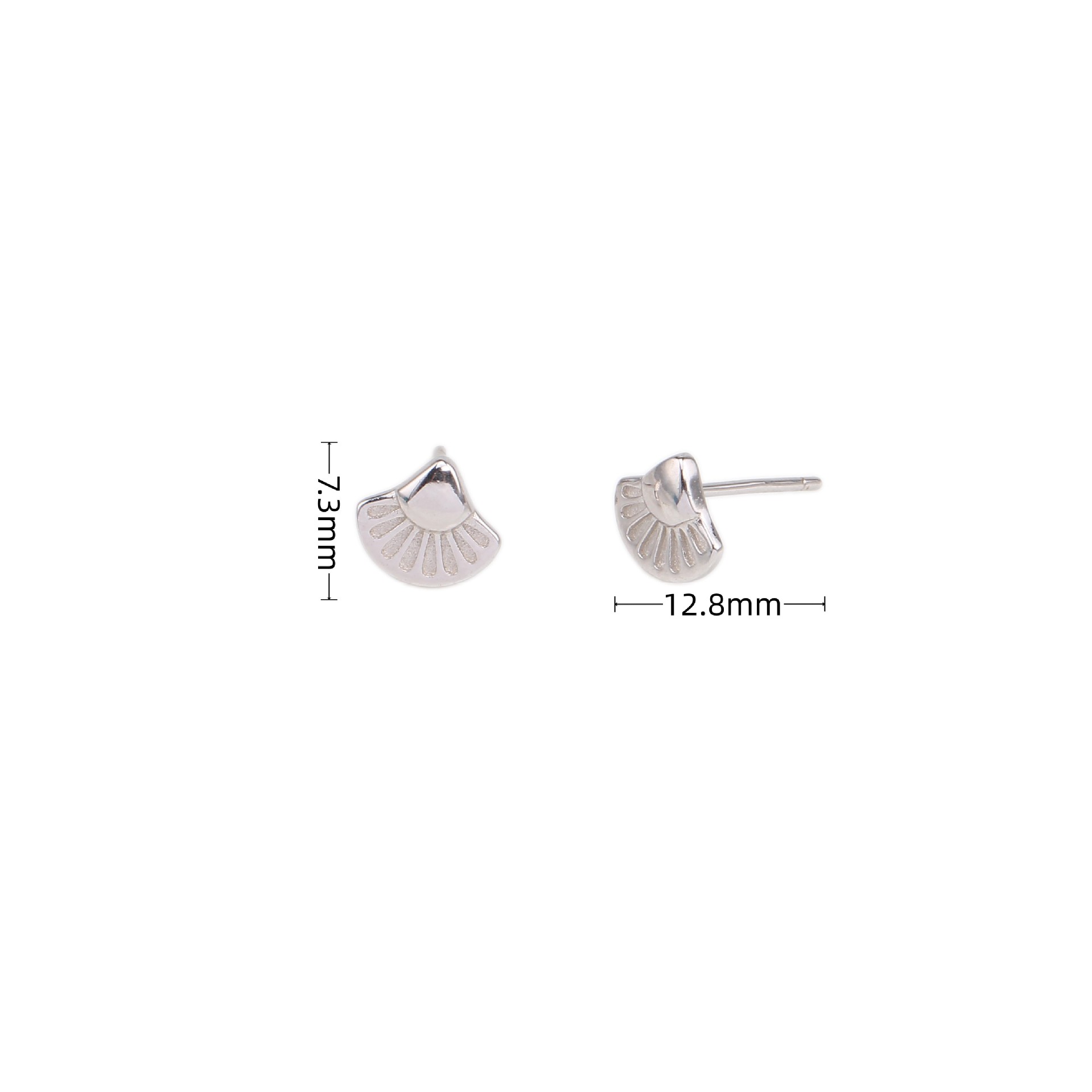 1 Paire Sucré Secteur Placage Argent Sterling Boucles D'oreilles display picture 6