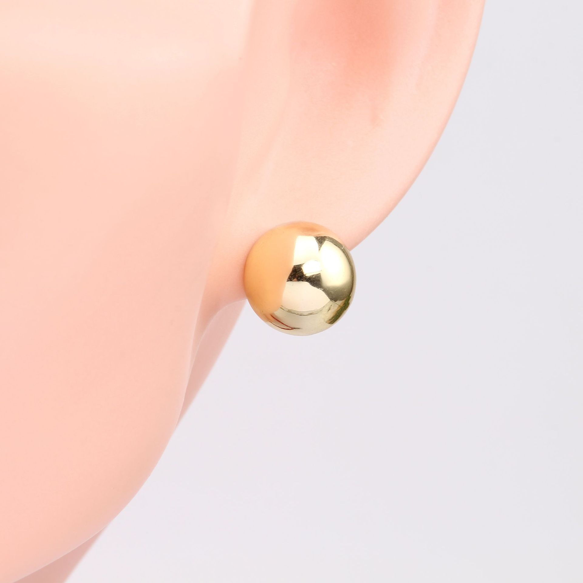 1 Pair Basic Modern Style Semicircle Plating Sterling Silver Ear Studs display picture 5