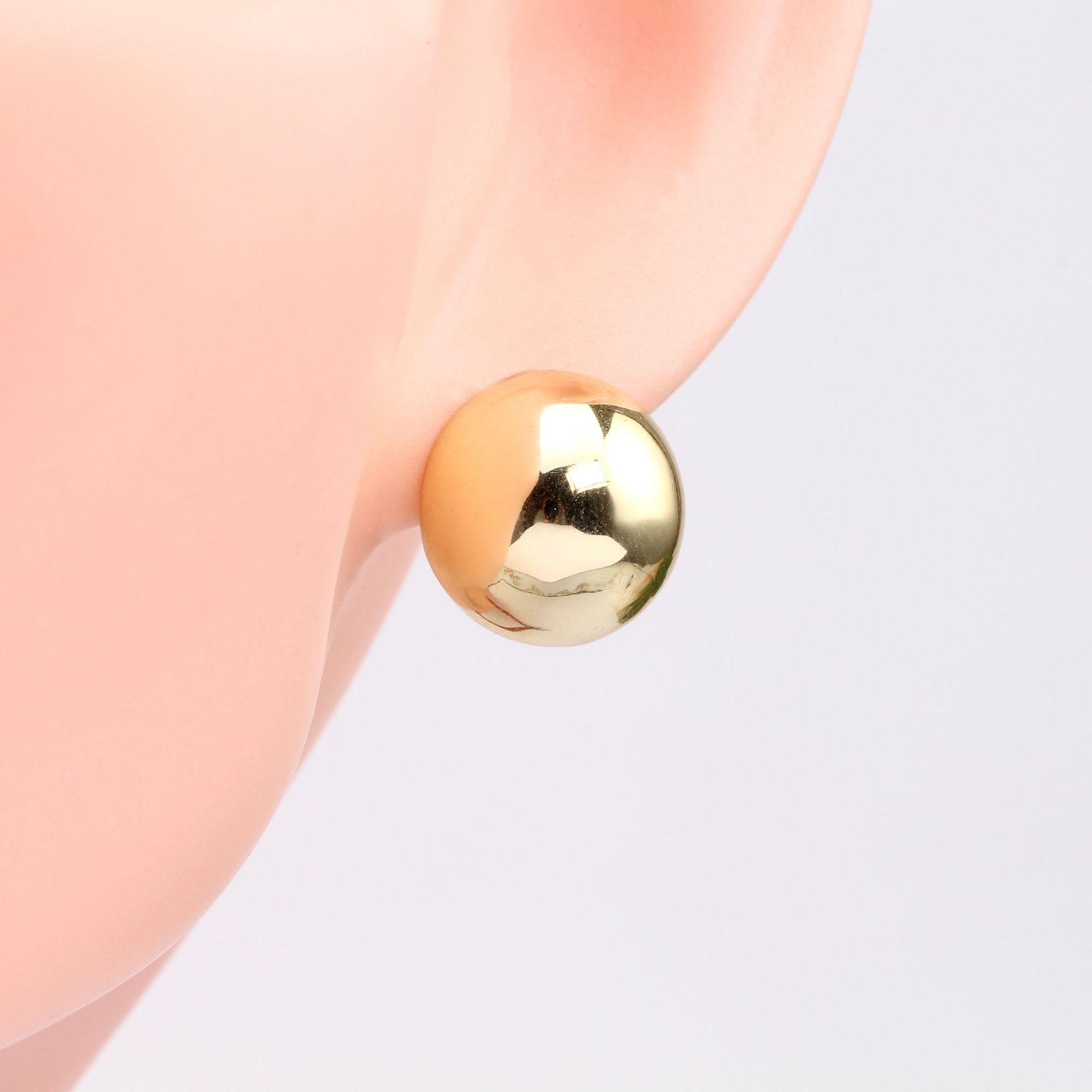 1 Pair Basic Modern Style Semicircle Plating Sterling Silver Ear Studs display picture 15
