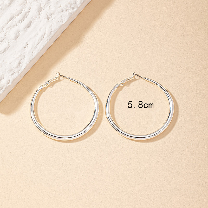 1 Pair Lady Round Plating Alloy 14k Gold Plated Hoop Earrings display picture 9
