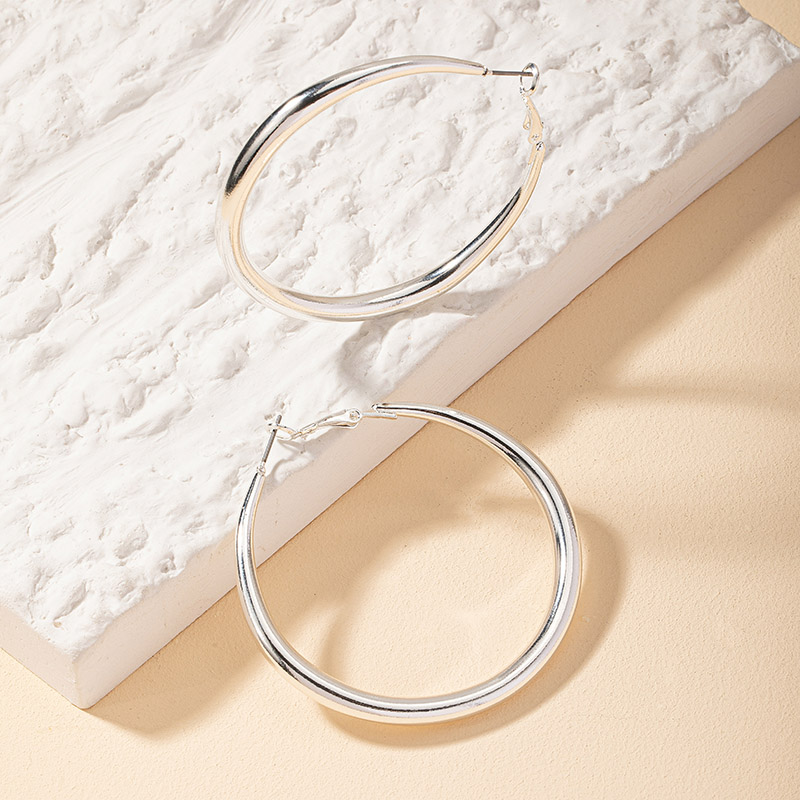 1 Pair Lady Round Plating Alloy 14k Gold Plated Hoop Earrings display picture 10