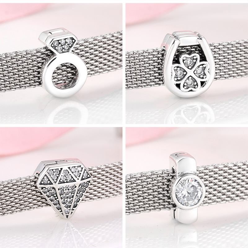 Retro Star Heart Shape Bow Knot Sterling Silver Jewelry Accessories display picture 7