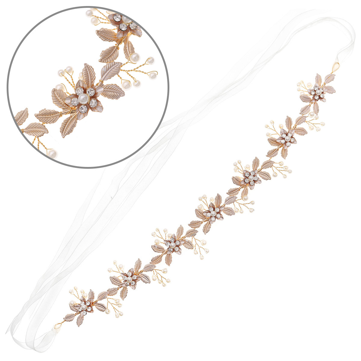 Retro Flower Alloy Hair Band display picture 5