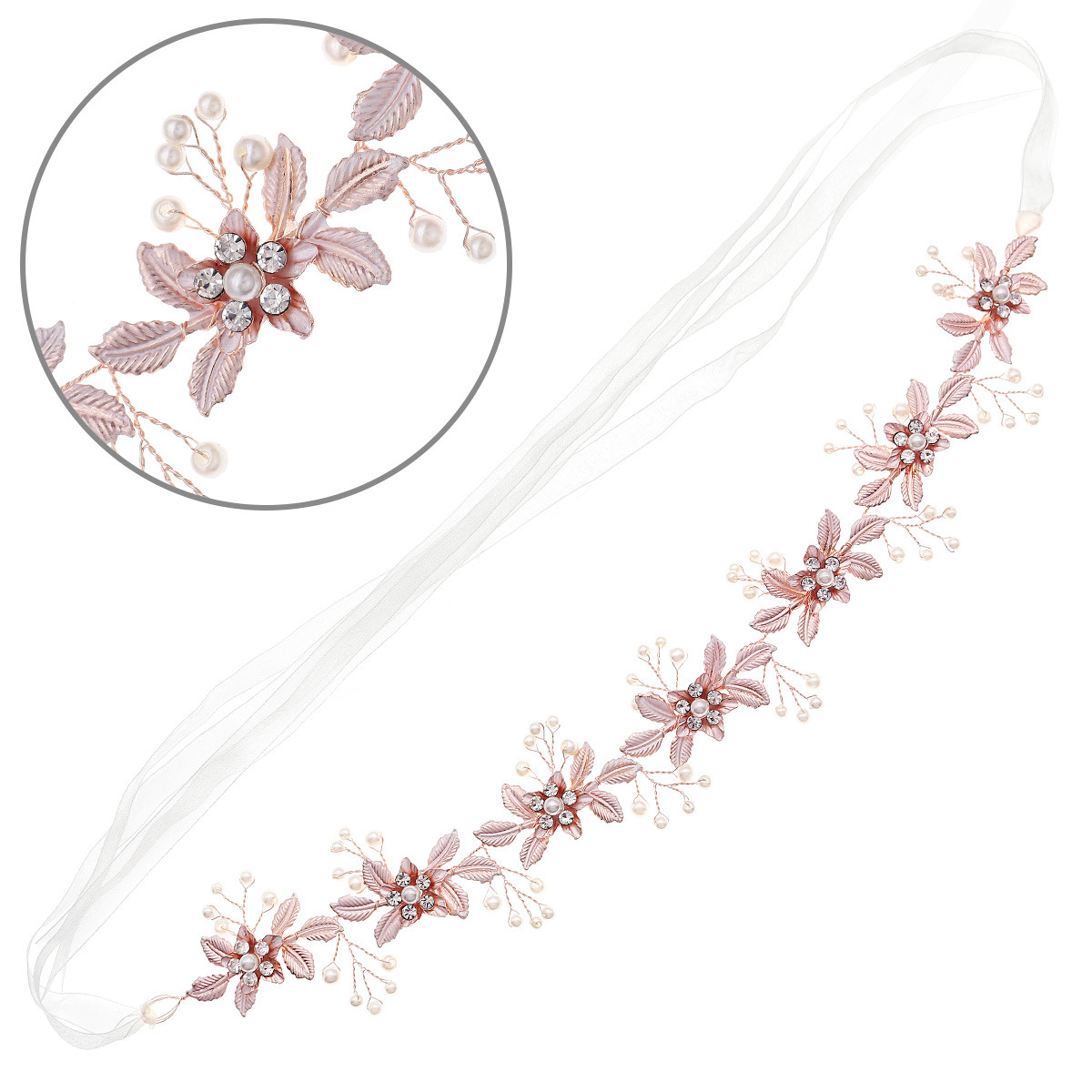 Retro Flower Alloy Hair Band display picture 10