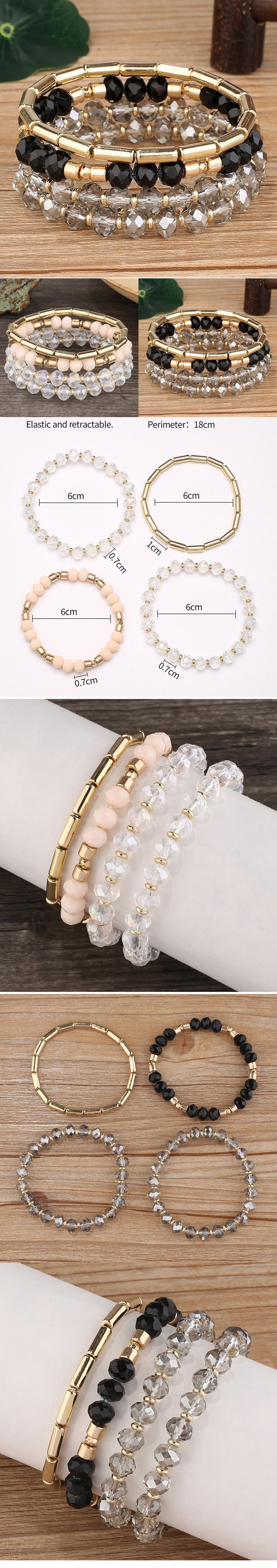 Simple Style Round Glass Women's Bracelets display picture 1