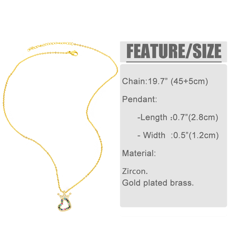 Ig Style Fashion Simple Style Heart Shape Bow Knot Copper 18k Gold Plated Zircon Necklace In Bulk display picture 1