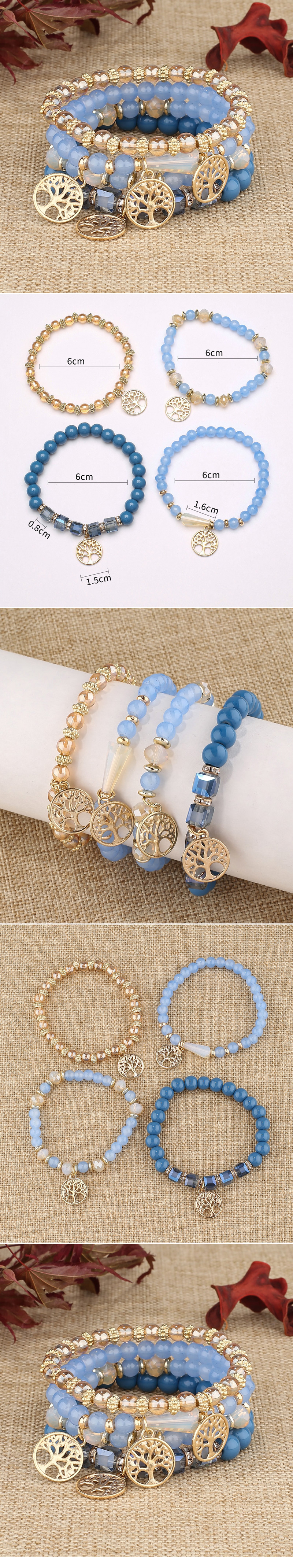Vintage Style Round Glass Women's Bracelets display picture 1