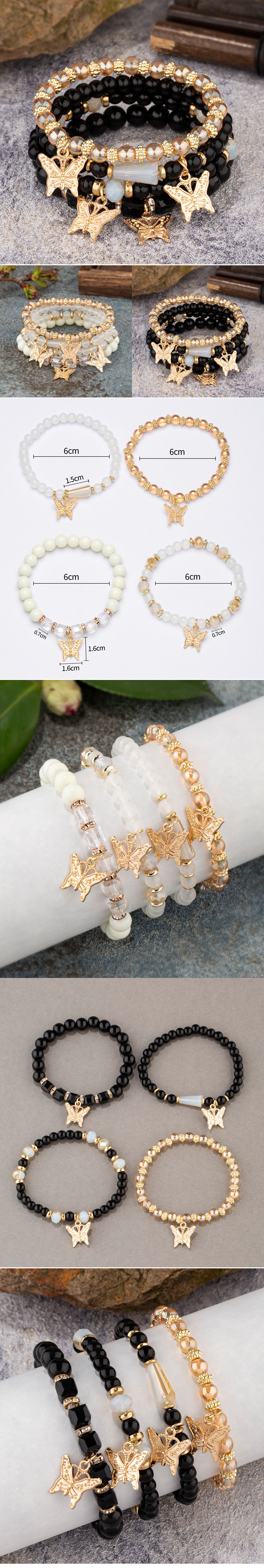 Modern Style Butterfly Alloy Glass Women's Bracelets display picture 1