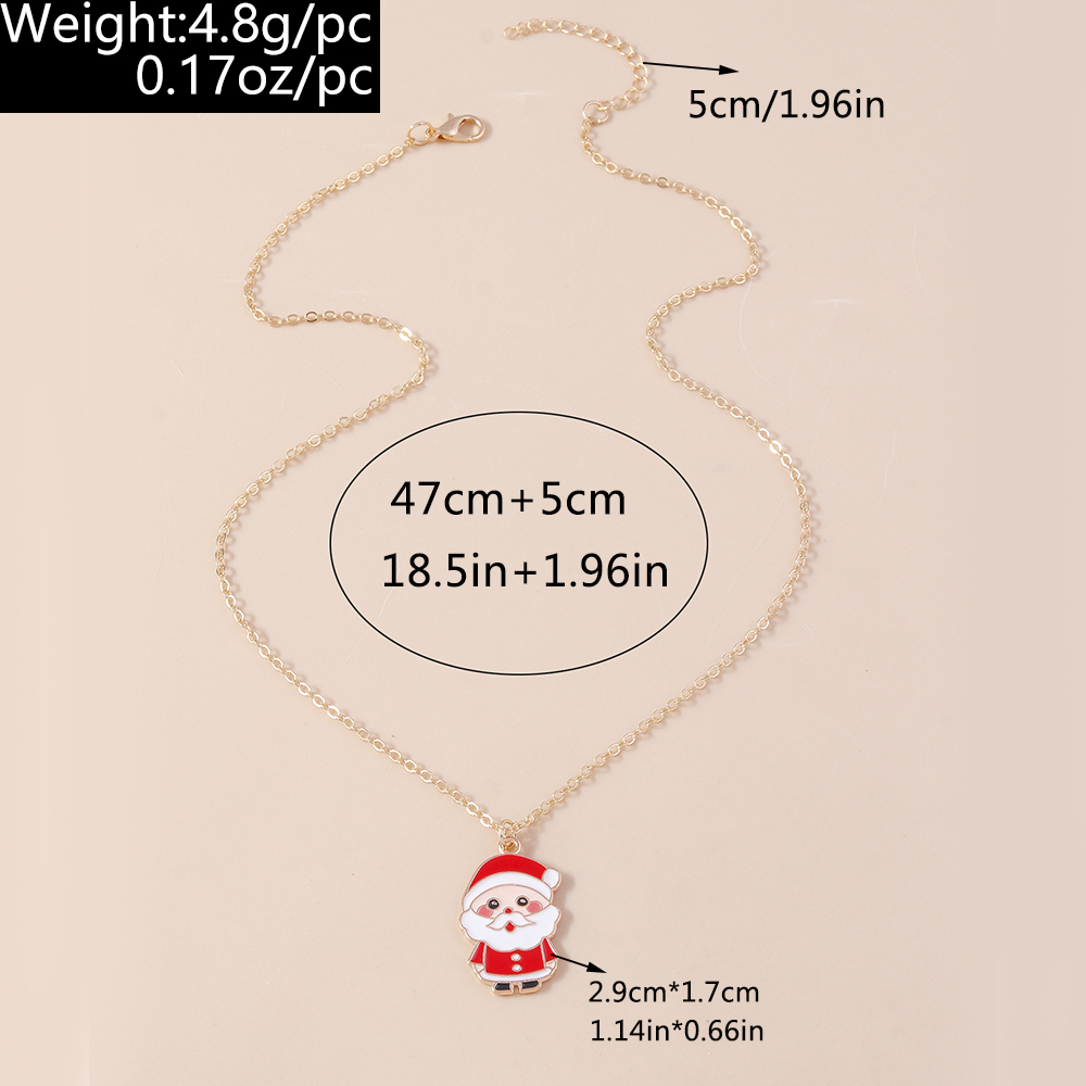 Cute Christmas Tree Santa Claus Zinc Alloy Christmas Women's Pendant Necklace display picture 2