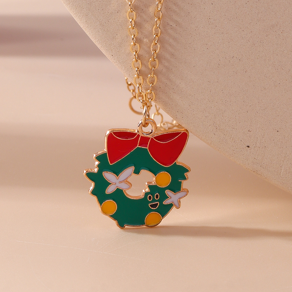 Cute Christmas Tree Santa Claus Zinc Alloy Christmas Women's Pendant Necklace display picture 8