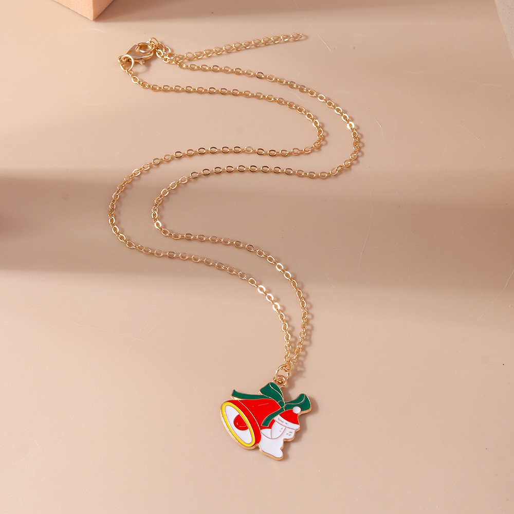 Cute Christmas Tree Santa Claus Zinc Alloy Christmas Women's Pendant Necklace display picture 13