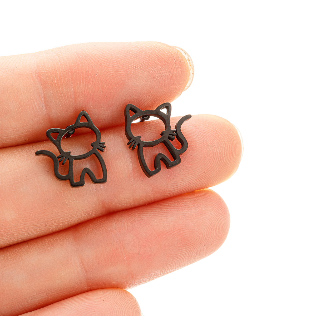 1 Pair Cute Sweet Animal Polishing Plating Stainless Steel 18k Gold Plated Ear Studs display picture 3