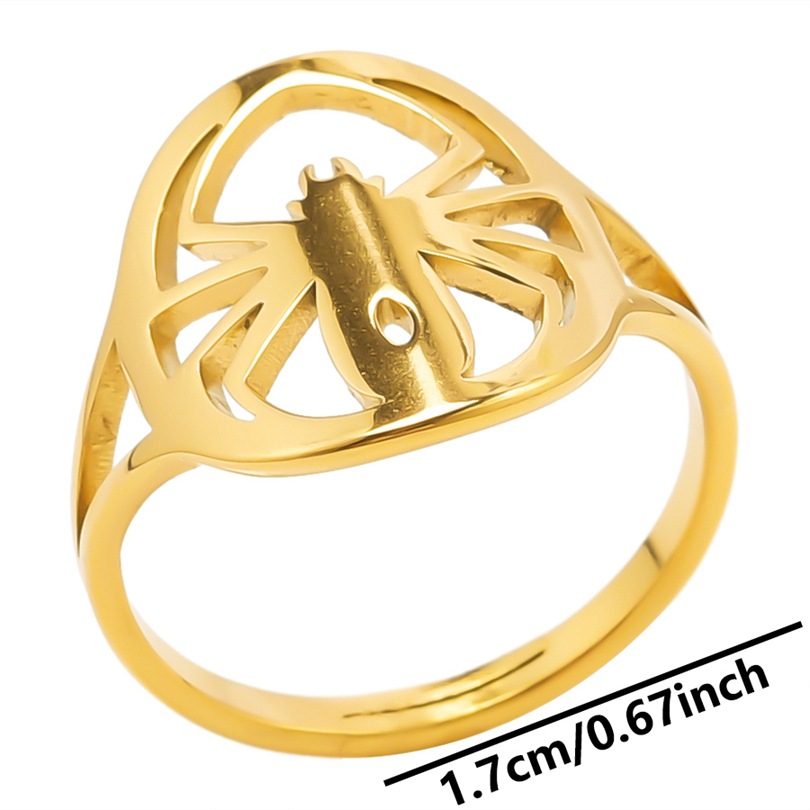 Streetwear Cool Style Spider Stainless Steel Unisex Rings display picture 8