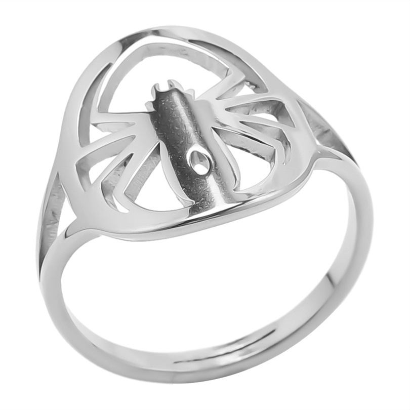 Streetwear Cool Style Spider Stainless Steel Unisex Rings display picture 13
