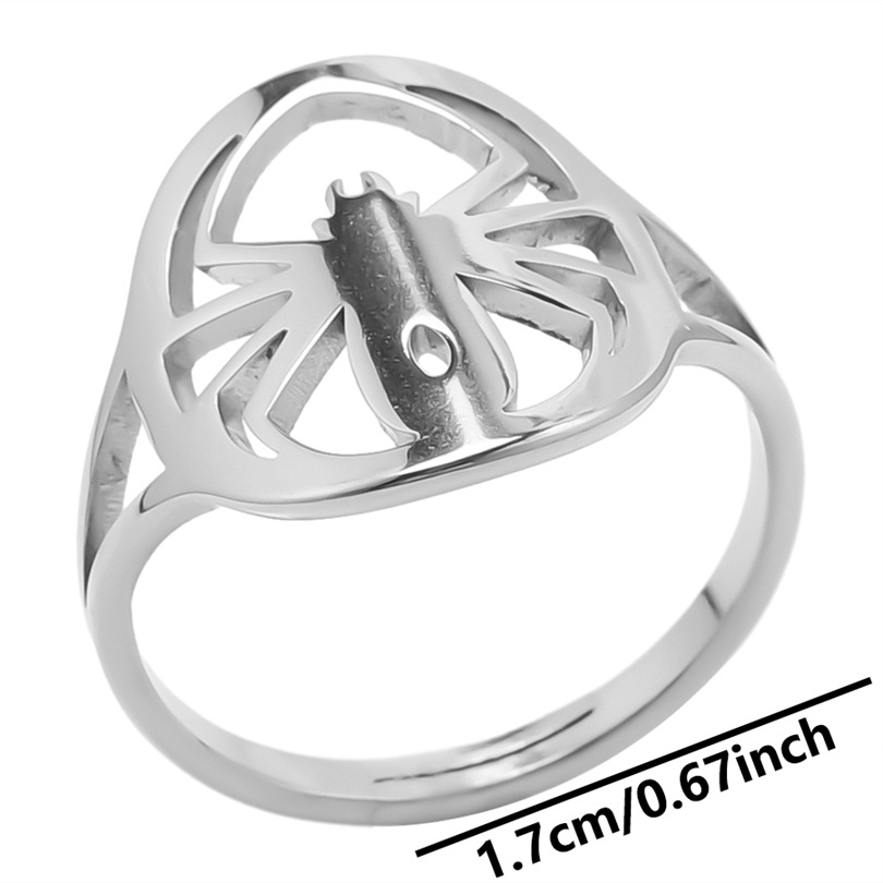 Streetwear Cool Style Spider Stainless Steel Unisex Rings display picture 14