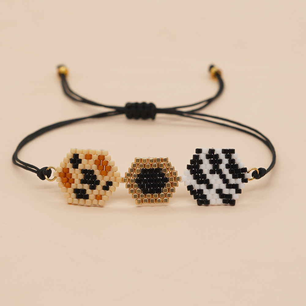 Bohemien Quadrat Saatperle Großhandel Armbänder display picture 4