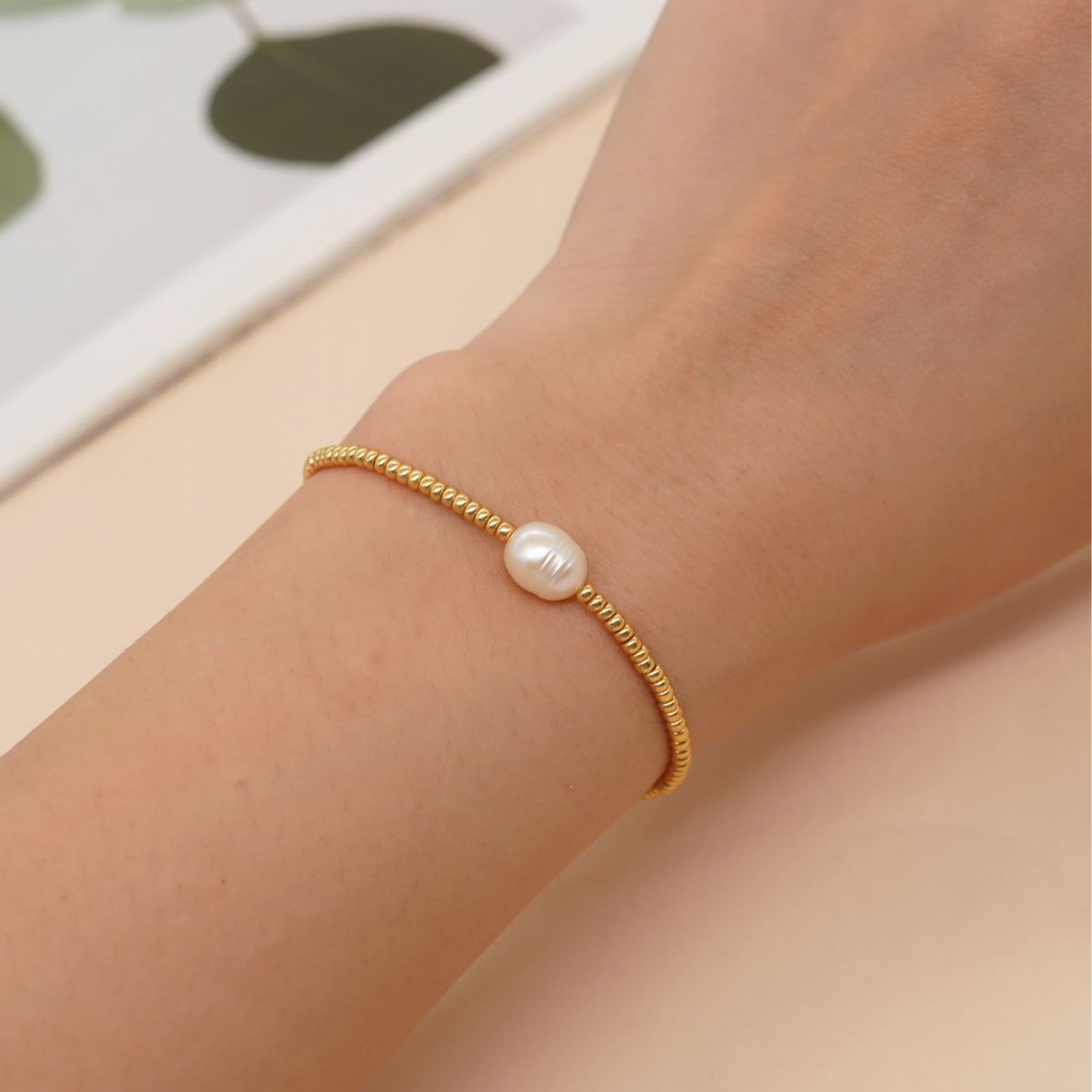 Simple Style Round Freshwater Pearl Seed Bead Wholesale Bracelets display picture 2