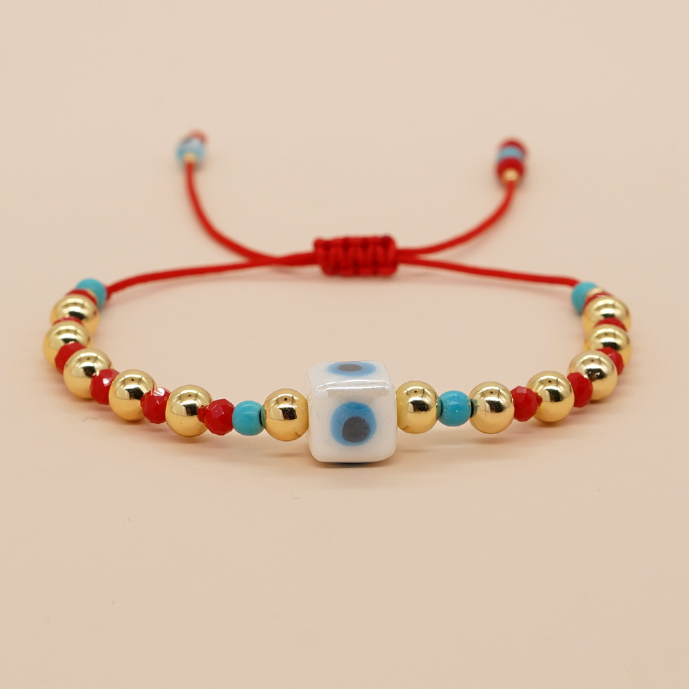 Bohemian Devil's Eye Artificial Crystal Beaded Women's Bracelets display picture 5