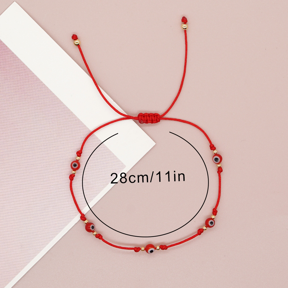 Simple Style Devil's Eye Glass Glass Braid Women's Bracelets display picture 4