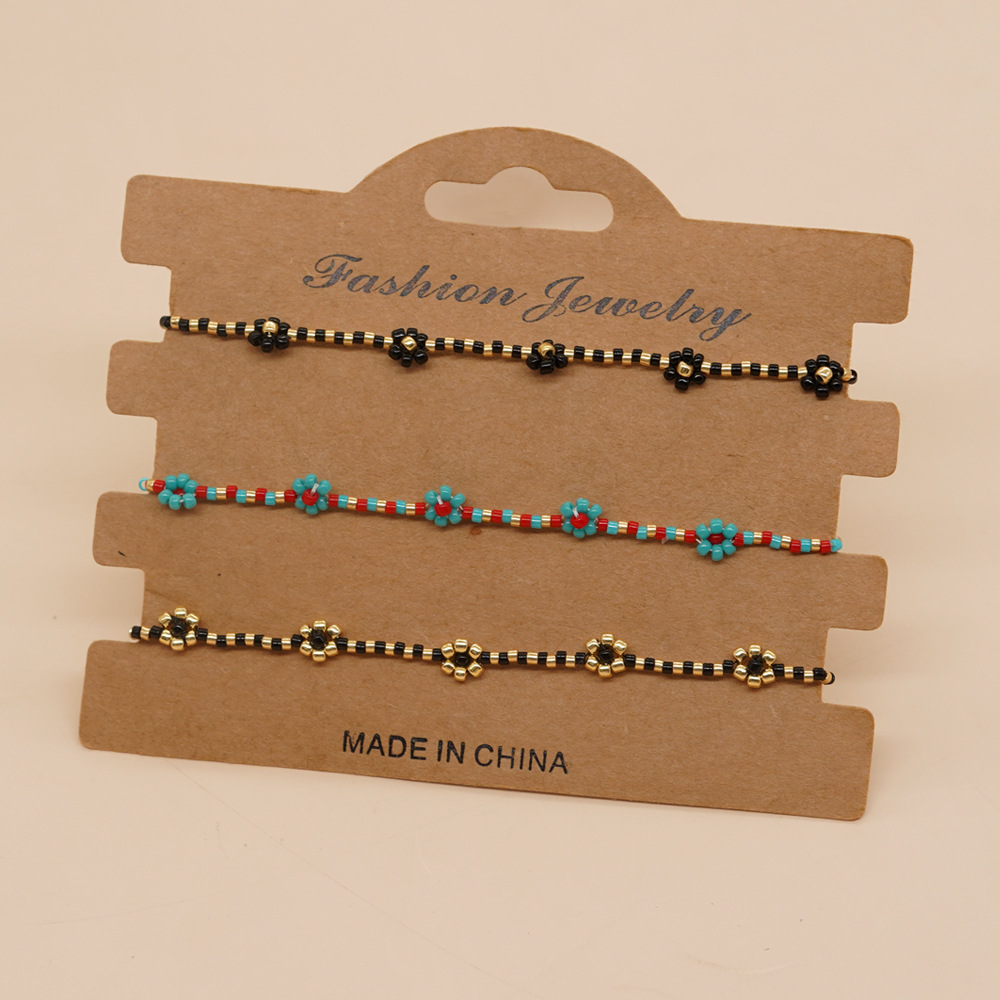 Simple Style Flower Seed Bead Wholesale Drawstring Bracelets display picture 2