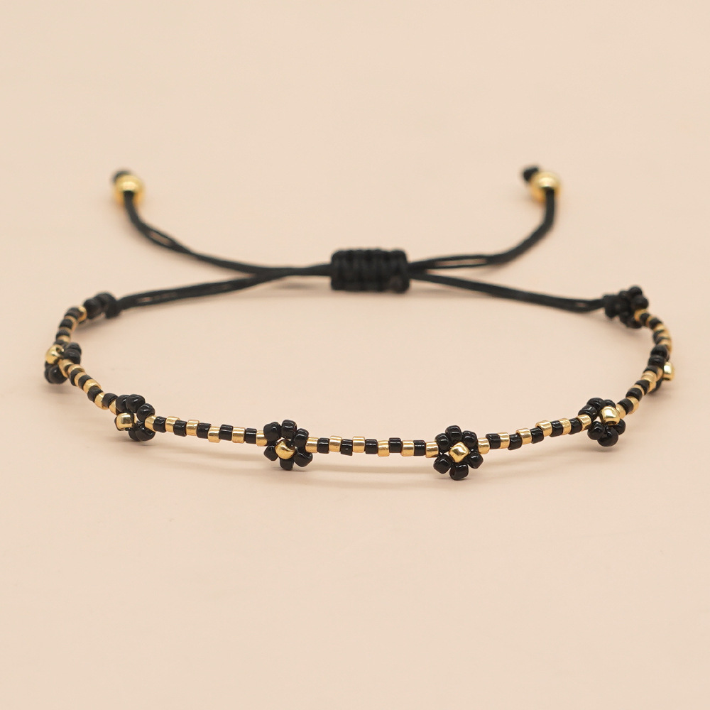 Simple Style Flower Seed Bead Wholesale Drawstring Bracelets display picture 5