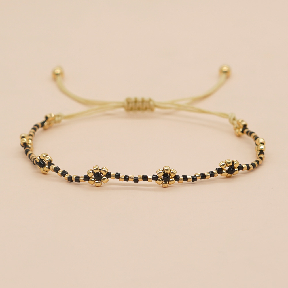 Simple Style Flower Seed Bead Wholesale Drawstring Bracelets display picture 6