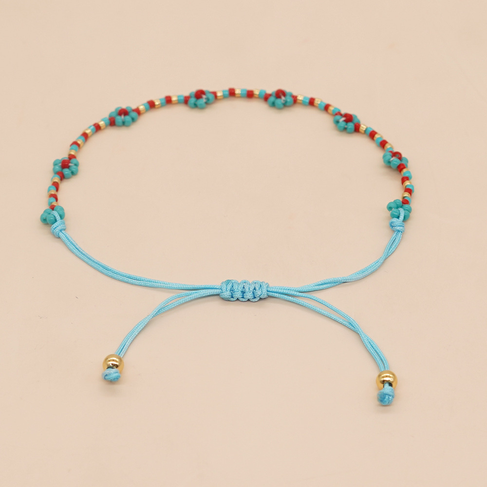 Simple Style Flower Seed Bead Wholesale Drawstring Bracelets display picture 7