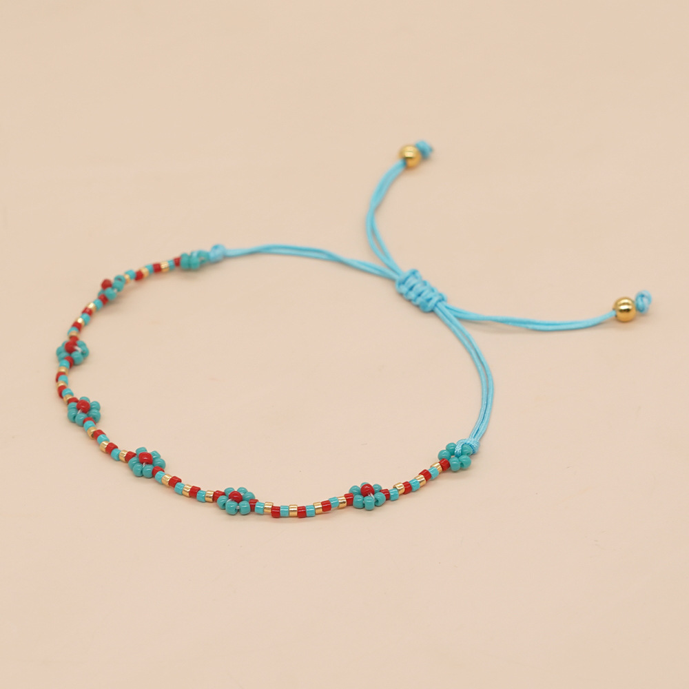 Simple Style Flower Seed Bead Wholesale Drawstring Bracelets display picture 8