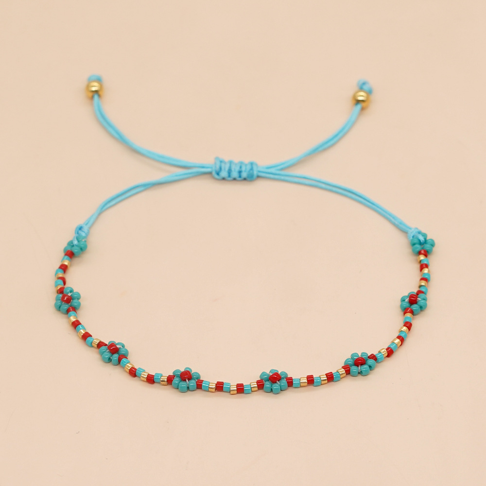 Simple Style Flower Seed Bead Wholesale Drawstring Bracelets display picture 9