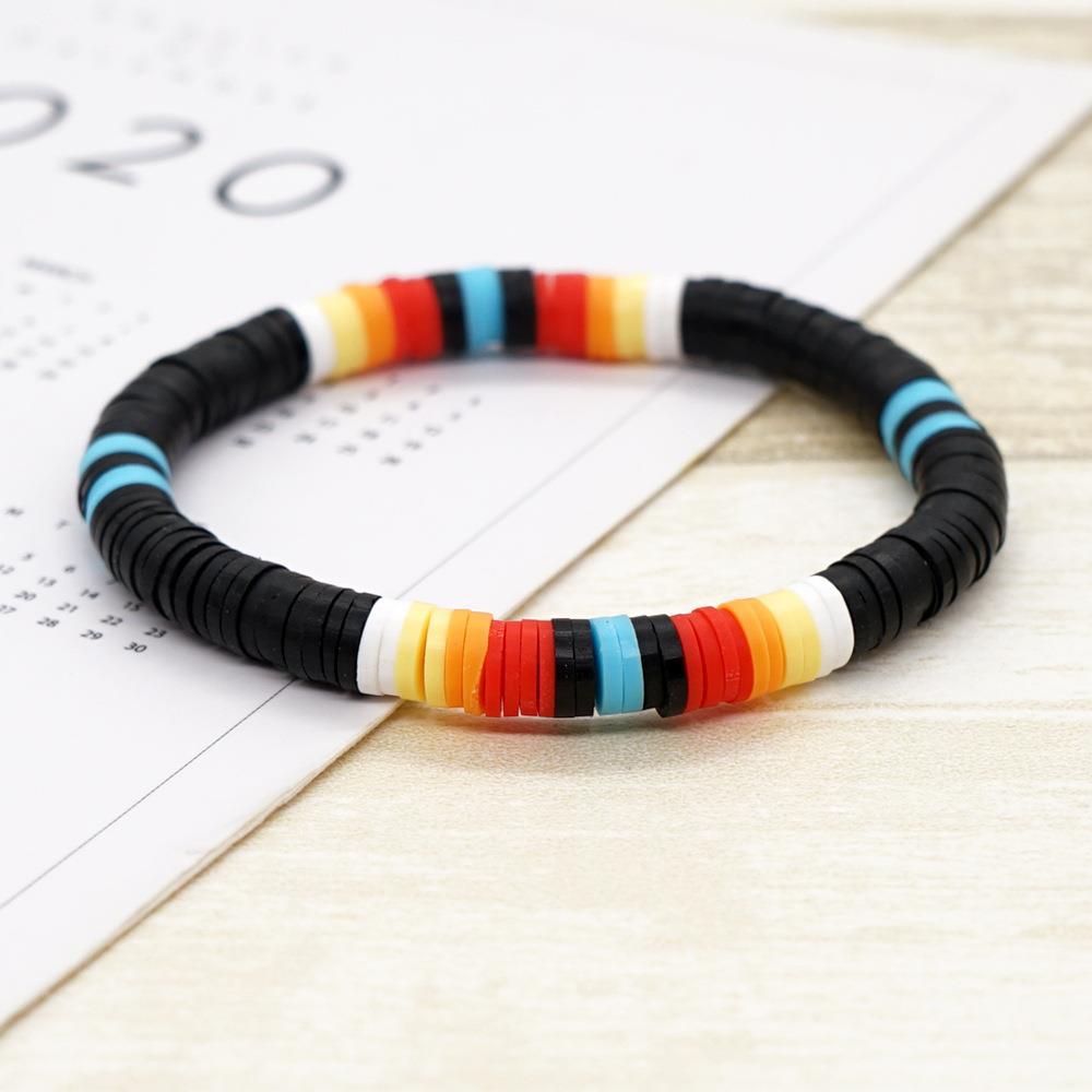 Lady Multicolor Soft Clay Unisex Bracelets display picture 4
