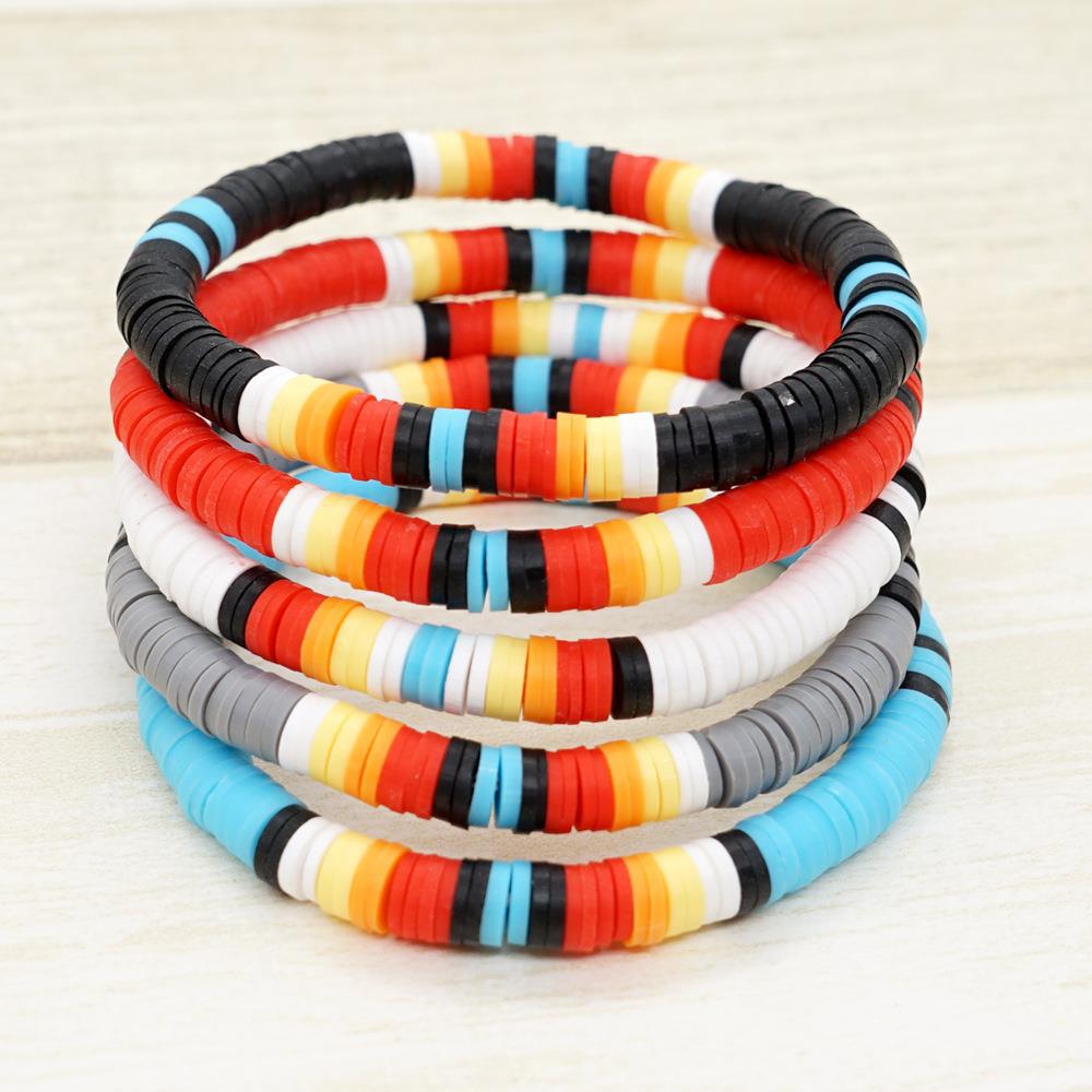 Lady Multicolor Soft Clay Unisex Bracelets display picture 6