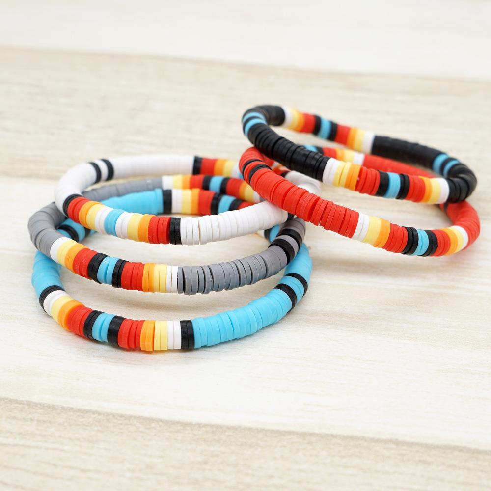 Lady Multicolor Soft Clay Unisex Bracelets display picture 7