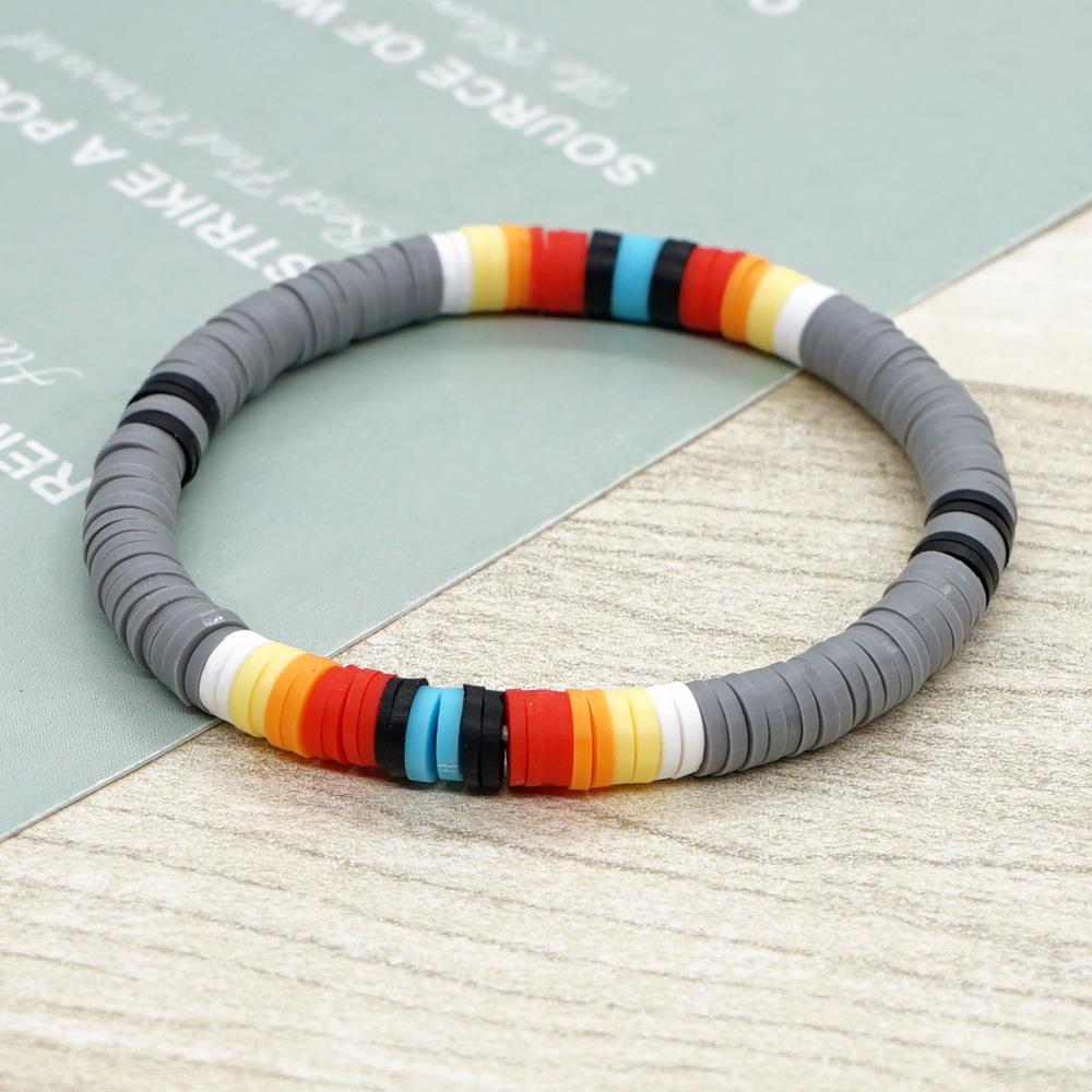 Lady Multicolor Soft Clay Unisex Bracelets display picture 10