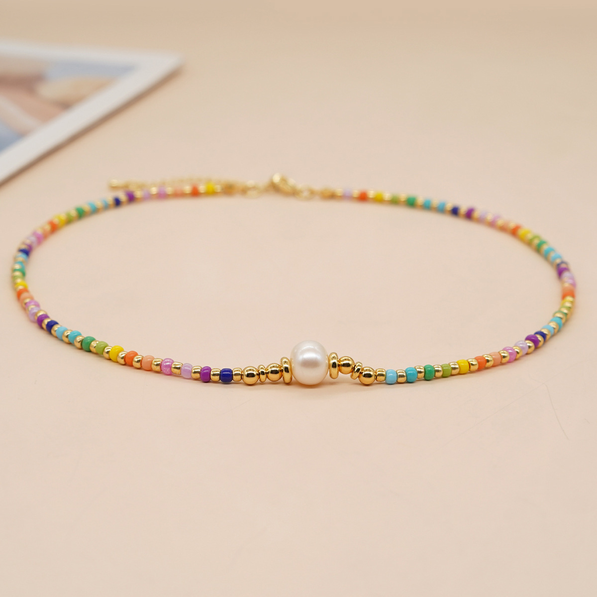 Vacation Multicolor Freshwater Pearl Seed Bead Beaded Necklace display picture 2