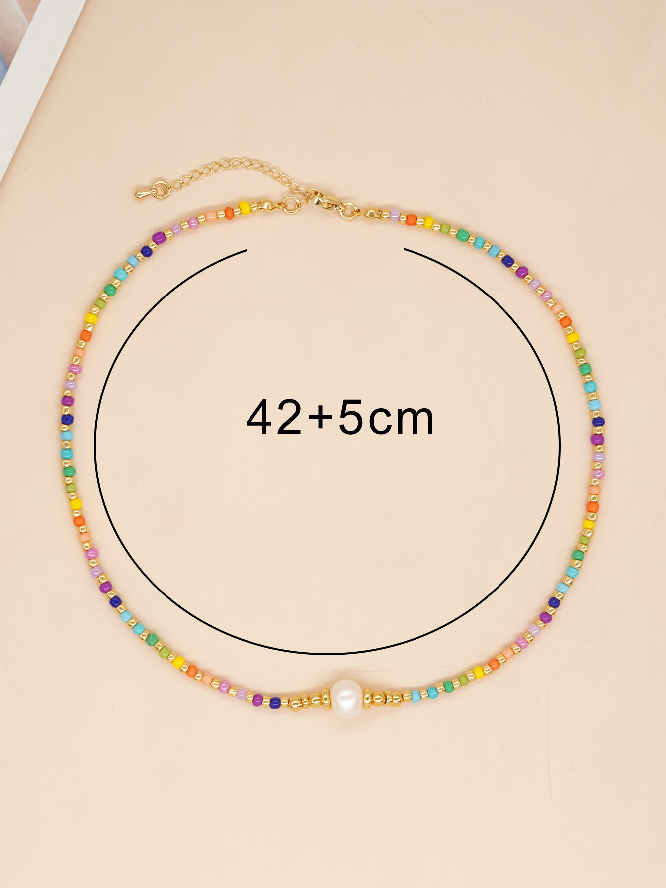 Vacation Multicolor Freshwater Pearl Seed Bead Beaded Necklace display picture 3