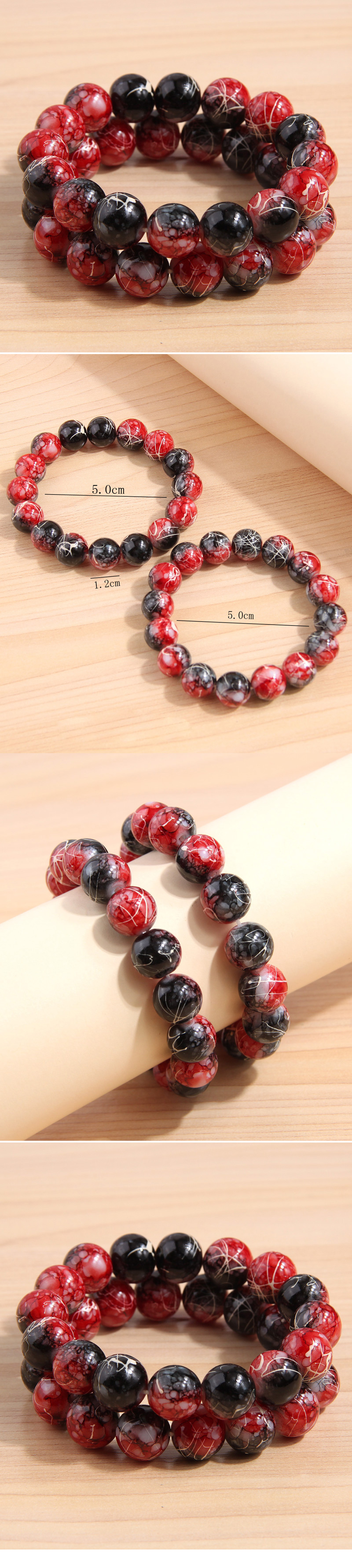 Casual Simple Style Round Resin Beaded Women's Bracelets display picture 1