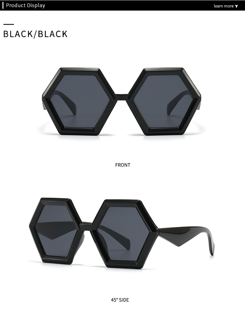 Streetwear Solid Color Pc Polygon Full Frame Glasses display picture 5