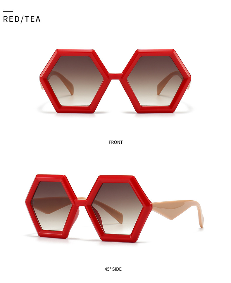 Streetwear Solid Color Pc Polygon Full Frame Glasses display picture 9