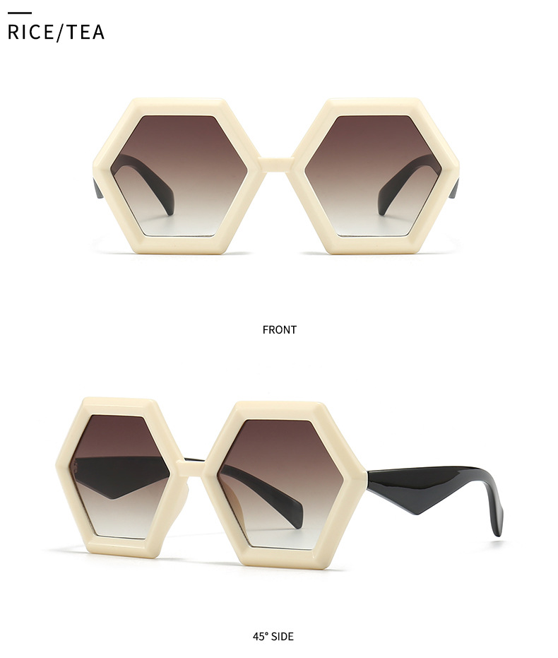 Streetwear Solid Color Pc Polygon Full Frame Glasses display picture 13