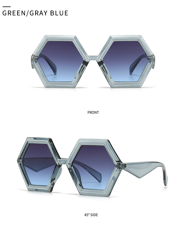 Strassenmode Einfarbig Pc Polygon Vollbild Brille display picture 15
