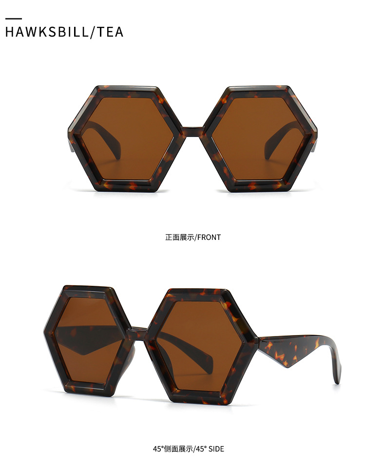 Streetwear Solid Color Pc Polygon Full Frame Glasses display picture 17